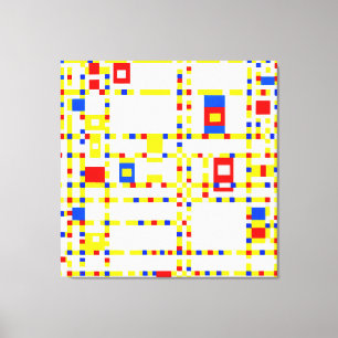 MONDRIAN - BROADWAY BOOGIE WOOGIE - 1942-1943 - CANVAS AFDRUK