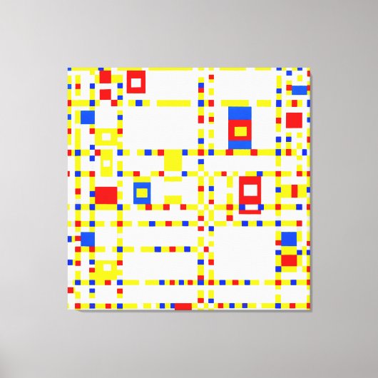 MONDRIAN - BROADWAY BOOGIE WOOGIE - 1942-1943 - CANVAS AFDRUK (Voorkant)