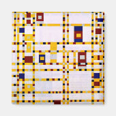 Mondrian - Broadway Boogie Woogie Magneet (Voorkant)