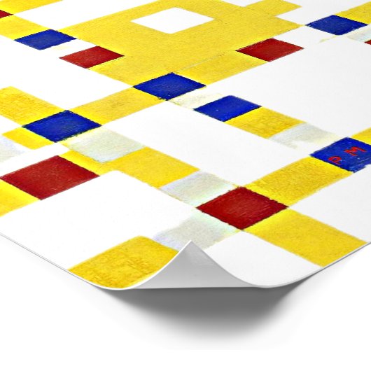 Mondrian - Broadway Boogie Woogie Poster (Hoek)