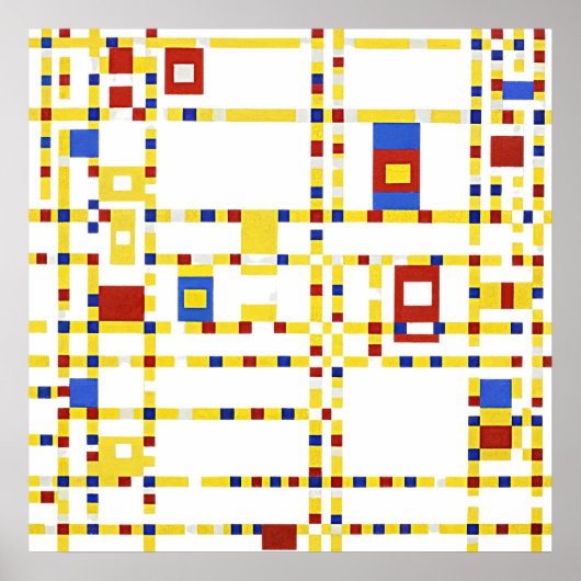 Mondrian - Broadway Boogie Woogie Poster (Voorkant)