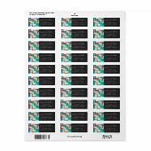 Mondrian Brown Yellow Blauwgroen Print Etiket (Full Sheet)