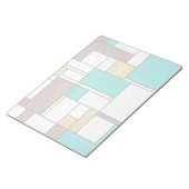 Mondrian Brown Yellow Blauwgroen Print Notitieblok (Schuin)