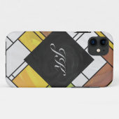 Mondrian Brown Yellow Green Print Case-Mate iPhone Case (Achterkant (horizontaal))