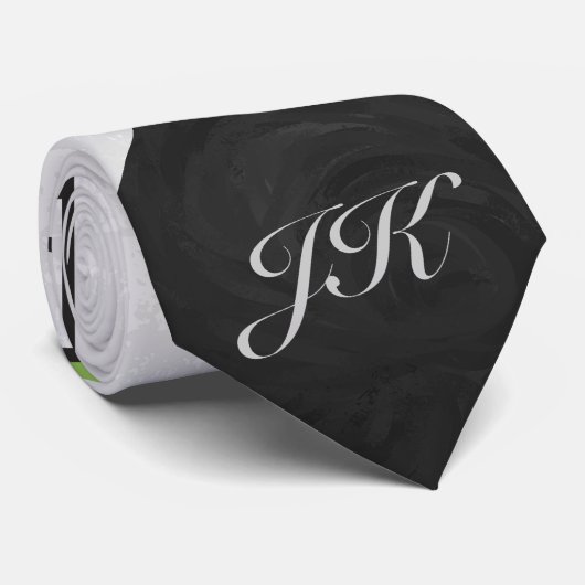 Mondrian Brown Yellow Green Print Stropdas (Opgerold)