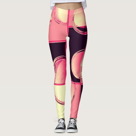 Mondrian & Bubbles Leggings (Voorkant)