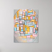 MONDRIAN - COMP. IN OVAAL MET KLEURVLAKKEN 2 1914 CANVAS AFDRUK (Voorkant)