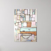 MONDRIAN - Comp. met kleurvlakken: GEVEL - 1914 Canvas Afdruk (Voorkant)