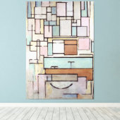 MONDRIAN - Comp. met kleurvlakken: GEVEL - 1914 Canvas Afdruk (Insitu (Houten vloer))
