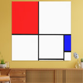 MONDRIAN - COMPOSITIE A met ROOD en BLAUW - 1932 Canvas Afdruk (Insitu (Woonkamer))