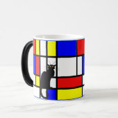Mondrian - Compositie II - Kleur veranderende mok (Voorkant links)