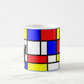 Mondrian - Compositie II - Kleur veranderende mok (Center)
