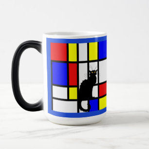 Mondrian - Compositie II - Kleur veranderende mok