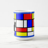 Mondrian - Compositie II - Kleur veranderende mok (Midden)