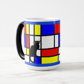 Mondrian - Compositie II - Kleur veranderende mok (Voorkant links)