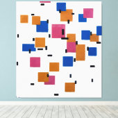 MONDRIAN - COMPOSITIE IN KLEUR A - 1917 - CANVAS AFDRUK (Insitu (Houten vloer))