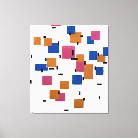 MONDRIAN - COMPOSITIE IN KLEUR A - 1917 - CANVAS AFDRUK (Voorkant)