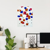 Mondrian - Compositie in kleur A Poster (Thuiskantoor)