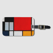 Mondrian - Compositie met groot rood vlak Bagagelabel (Voorkant (horizontaal))