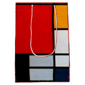 Mondrian - Compositie met groot rood vlak Medium Cadeauzakje (Achterkant)