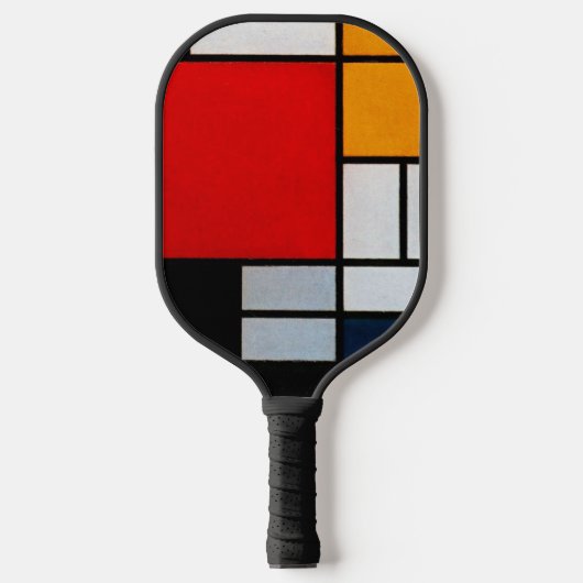 Mondrian - Compositie met groot rood vlak Pickleball Paddle (Voorkant)