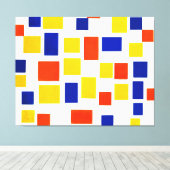 MONDRIAN - COMPOSITIE MET KLEURVLAKKEN 1 - 1917 CANVAS AFDRUK (Insitu (Houten vloer))