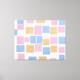 MONDRIAN - COMPOSITIE MET KLEURVLAKKEN 3 - 1917 CANVAS AFDRUK