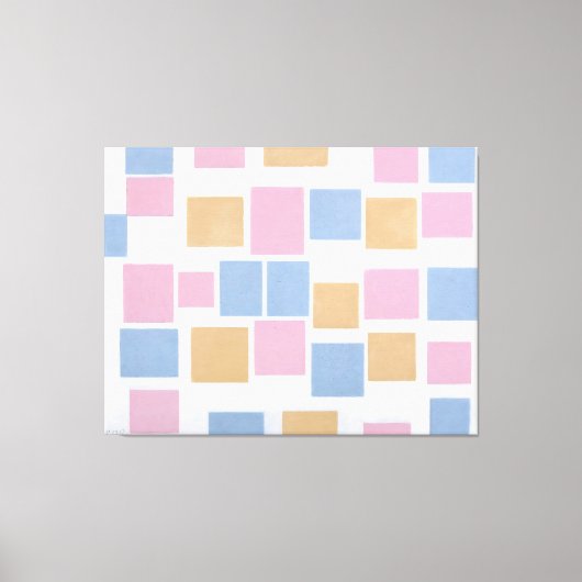 MONDRIAN - COMPOSITIE MET KLEURVLAKKEN 3 - 1917 CANVAS AFDRUK (Voorkant)