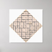 MONDRIAN - COMPOSITIE MET RASTER 4: RUIT - 1919 CANVAS AFDRUK (Voorkant)