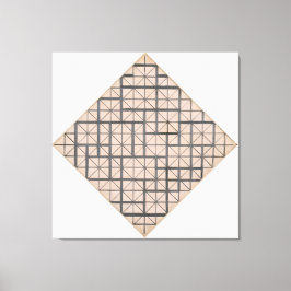 MONDRIAN - COMPOSITIE MET RASTER 4: RUIT - 1919 CANVAS AFDRUK