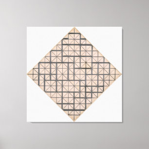 MONDRIAN - COMPOSITIE MET RASTER 4: RUIT - 1919 CANVAS AFDRUK