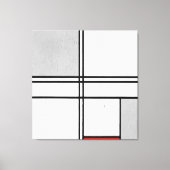MONDRIAN - COMPOSITIE Nr. 1 GRIJS-ROOD - 1935 - Canvas Afdruk (Voorkant)