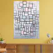 MONDRIAN - COMPOSITIE Nr. IV COMPOSITIE 6 - 1914 Canvas Afdruk (Insitu (Woonkamer))