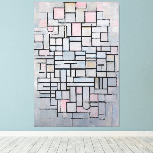 MONDRIAN - COMPOSITIE Nr. IV COMPOSITIE 6 - 1914 Canvas Afdruk (Insitu (Houten vloer))