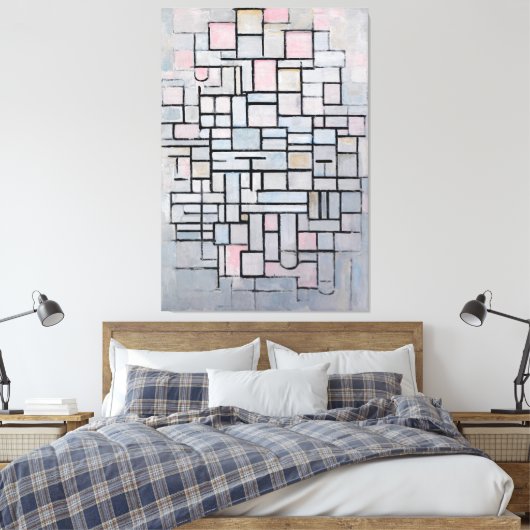 MONDRIAN - COMPOSITIE Nr. IV COMPOSITIE 6 - 1914 Canvas Afdruk (Insitu (Slaapkamer))