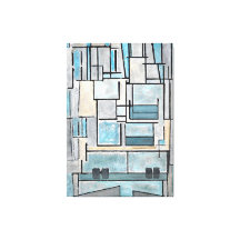 MONDRIAN - COMPOSITIE VI - 9 - BLAUWE GEVEL - 1914