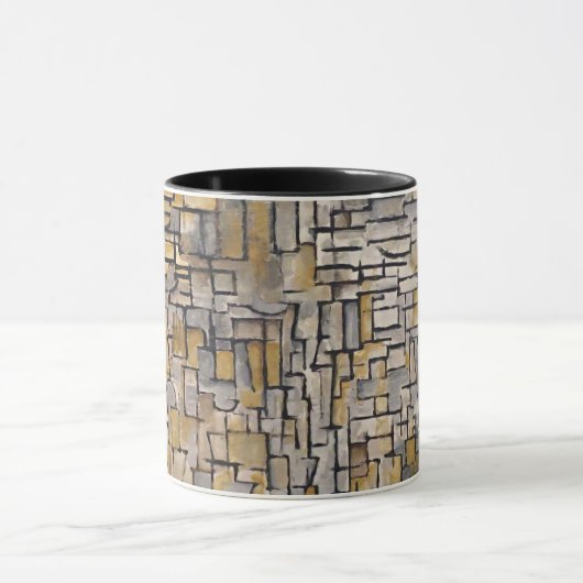 Mondrian Cubist Transition Art Morphing Mug Mok (Midden)