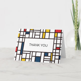Mondrian De Stijl Bedankkaart