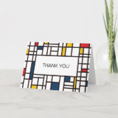 Mondrian De Stijl Bedankkaart (Voorkant)