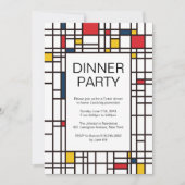 Mondrian de Stijl Geometric Pattern Partij Kaart (Voorkant)