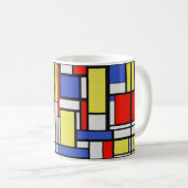 Mondrian De Stijl Koffiemok (Voorkant rechts)