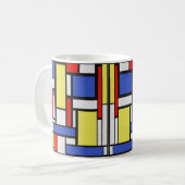 Mondrian De Stijl Koffiemok (Voorkant links)