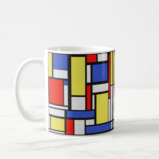 Mondrian De Stijl Koffiemok (Links)