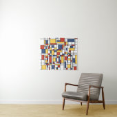 Mondrian De Stijl Pattern Wandkleed (In Situ (horizontaal))