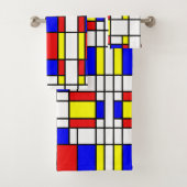 Mondrian Geïnspired Bad Handdoek (Insitu)