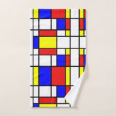 Mondrian Geïnspired Bad Handdoek (Handdoek)