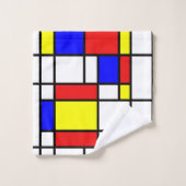 Mondrian Geïnspired Bad Handdoek (Wasdoekje)