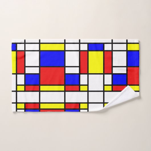 Mondrian Geïnspired Bad Handdoek (Handdoek)