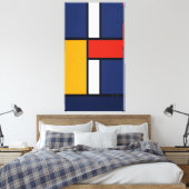 Mondrian Geïnspired Canvas Afdruk (Insitu (Slaapkamer))