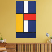 Mondrian Geïnspired Canvas Afdruk (Insitu (Woonkamer))